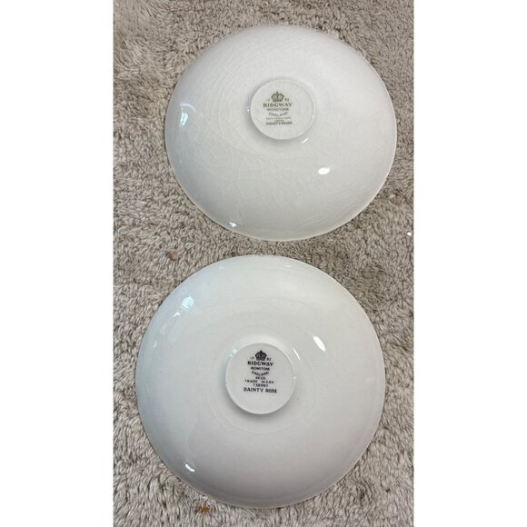 Vintage Ridgway Dainty Rose Fine Bone China Cup & Saucer Set 1 Cup 2 Saucers - Picture 4 of 13